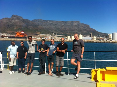 Scientists and technicians and students onboard the inaugural ASCA cruise, April 2015